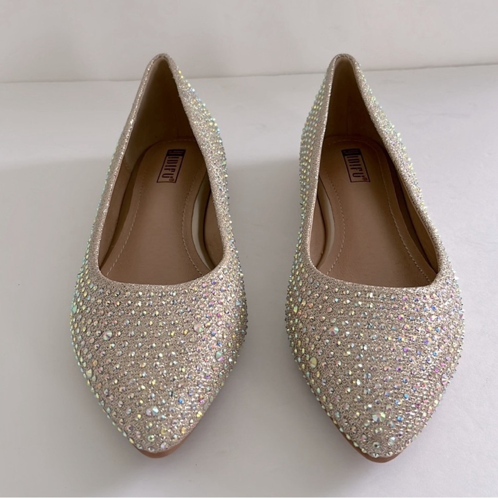 D!D!Fu Shoes Womens Ballet Rhinestone Crystals Flats Mary Jane  Size 7.5US NEW - Picture 5 of 7